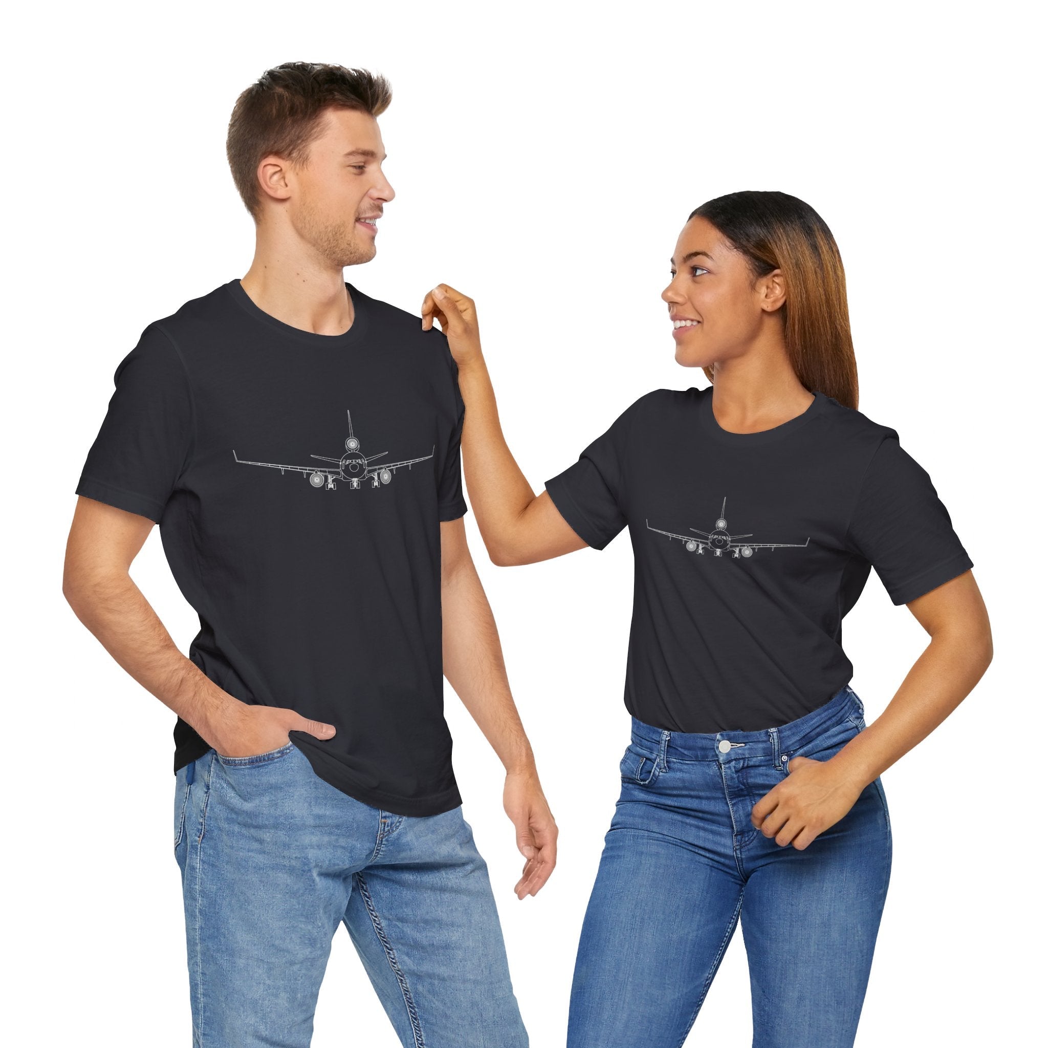 McDonnell Douglas MD-11 Unisex Soft Feel Jersey Short Sleeve Tee - Solid Dark Colors - 100% Airlume combed and ring-spun cotton - T-Shirt - WCUniforms