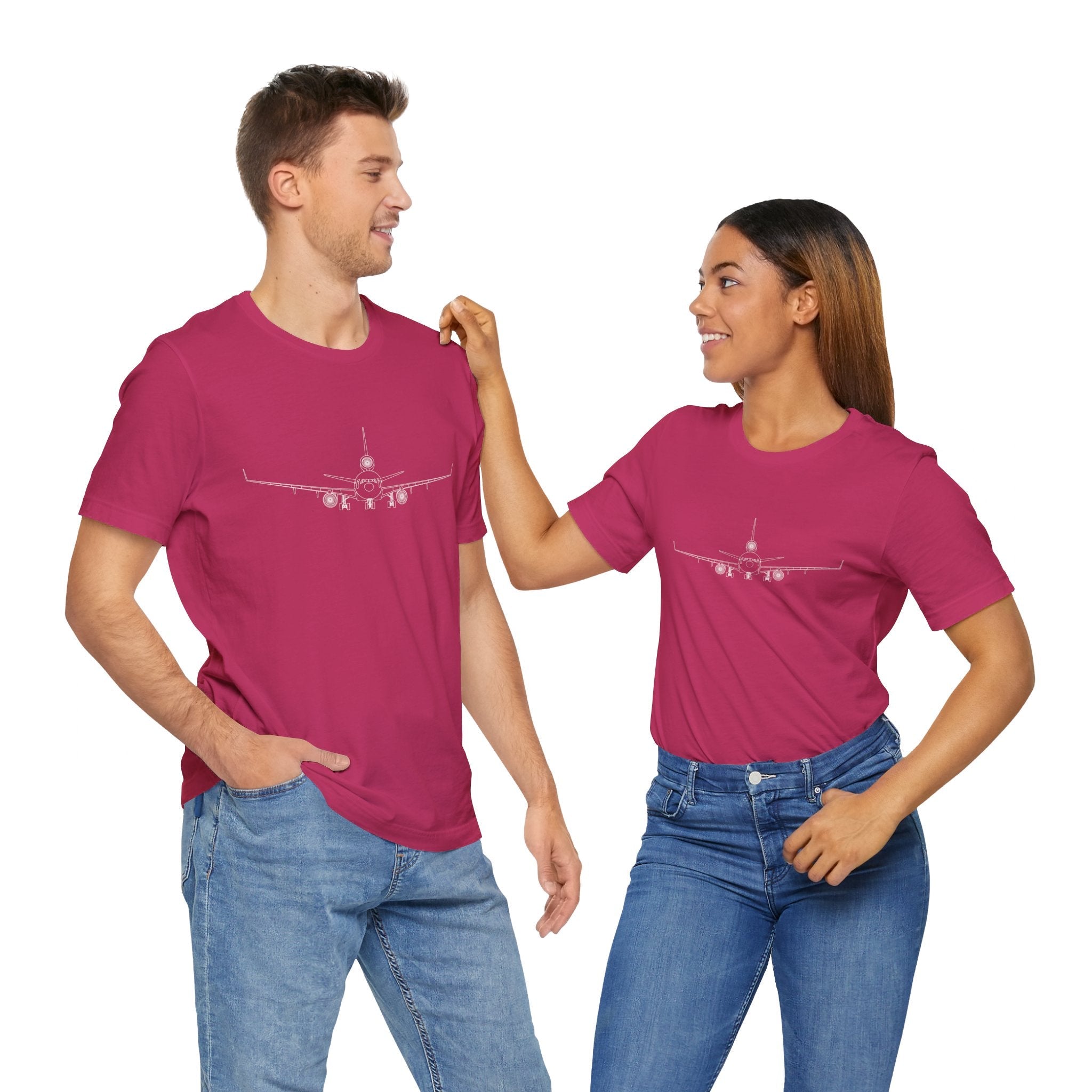 McDonnell Douglas MD-11 Unisex Soft Feel Jersey Short Sleeve Tee - Solid Dark Colors - 100% Airlume combed and ring-spun cotton - T-Shirt - WCUniforms