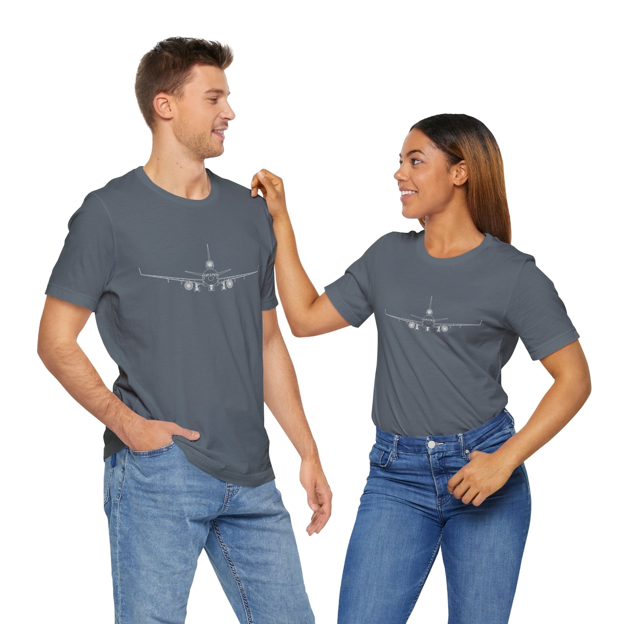 McDonnell Douglas MD-11 Unisex Soft Feel Jersey Short Sleeve Tee - Solid Dark Colors - 100% Airlume combed and ring-spun cotton - T-Shirt - WCUniforms