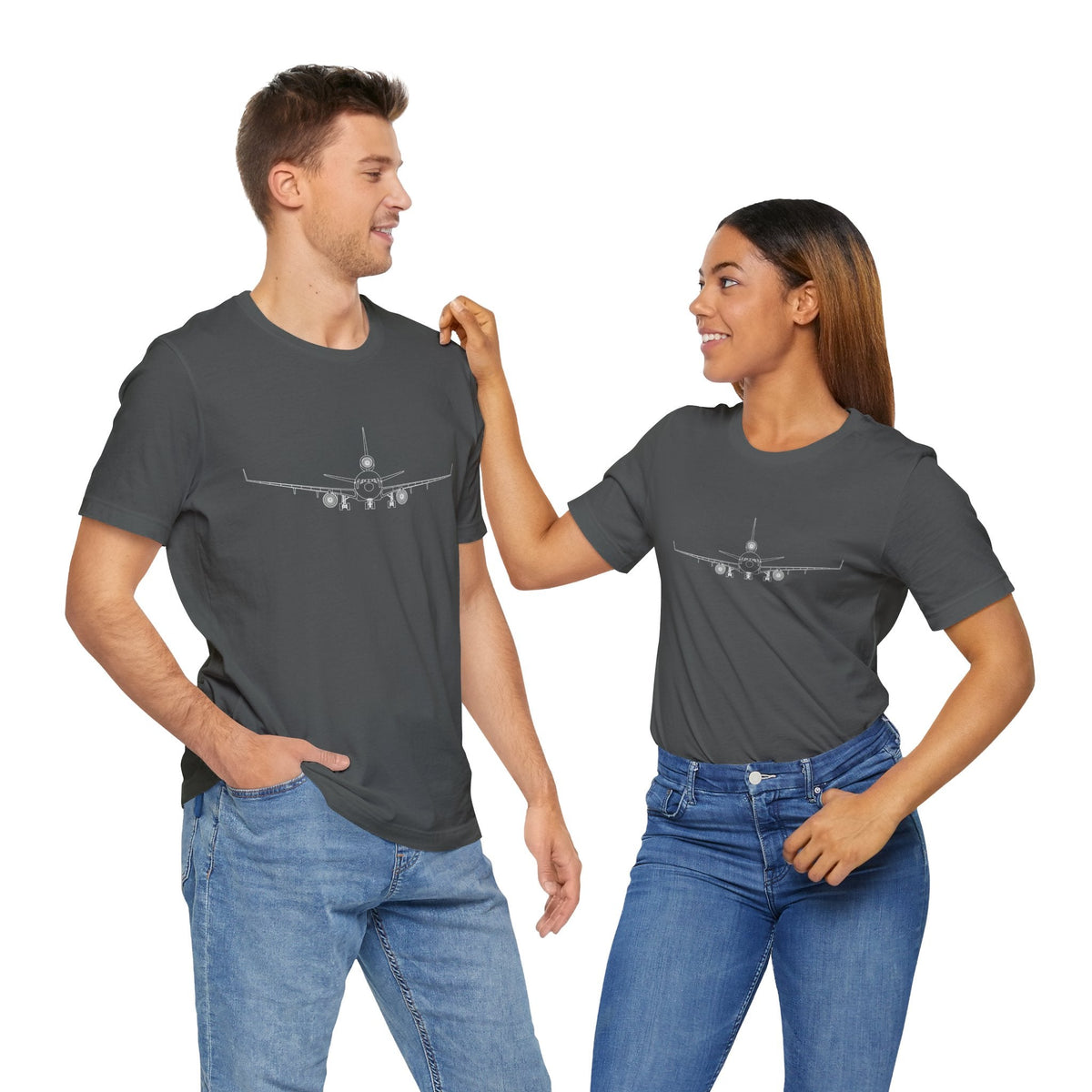 McDonnell Douglas MD-11 Unisex Soft Feel Jersey Short Sleeve Tee - Solid Dark Colors - 100% Airlume combed and ring-spun cotton - T-Shirt - WCUniforms