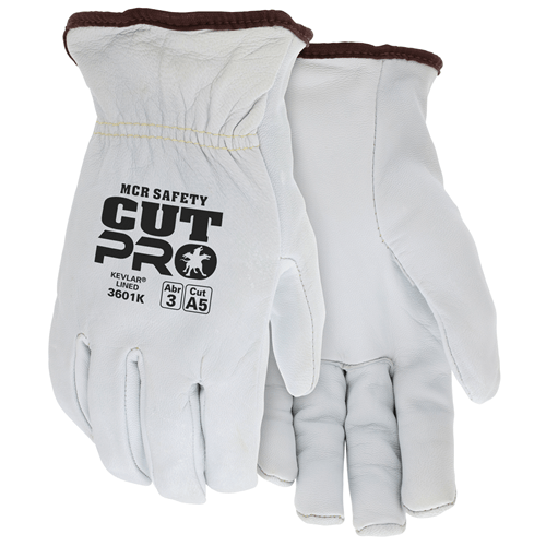 MCR Safety Prem Goat Grain Driver gloves with Kevlar liner, offering flexibility and superior tactile sensitivity for safety and comfort.