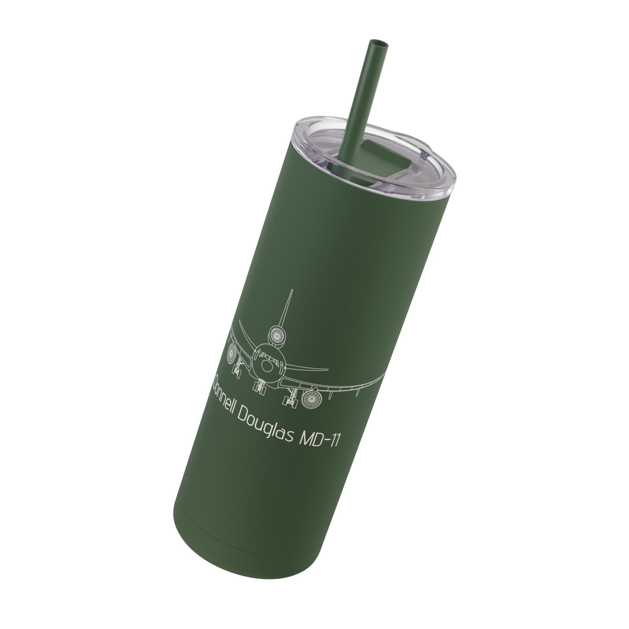 MD-11 Airplane Skinny Matte Tumbler, 20oz - Mug - WCUniforms