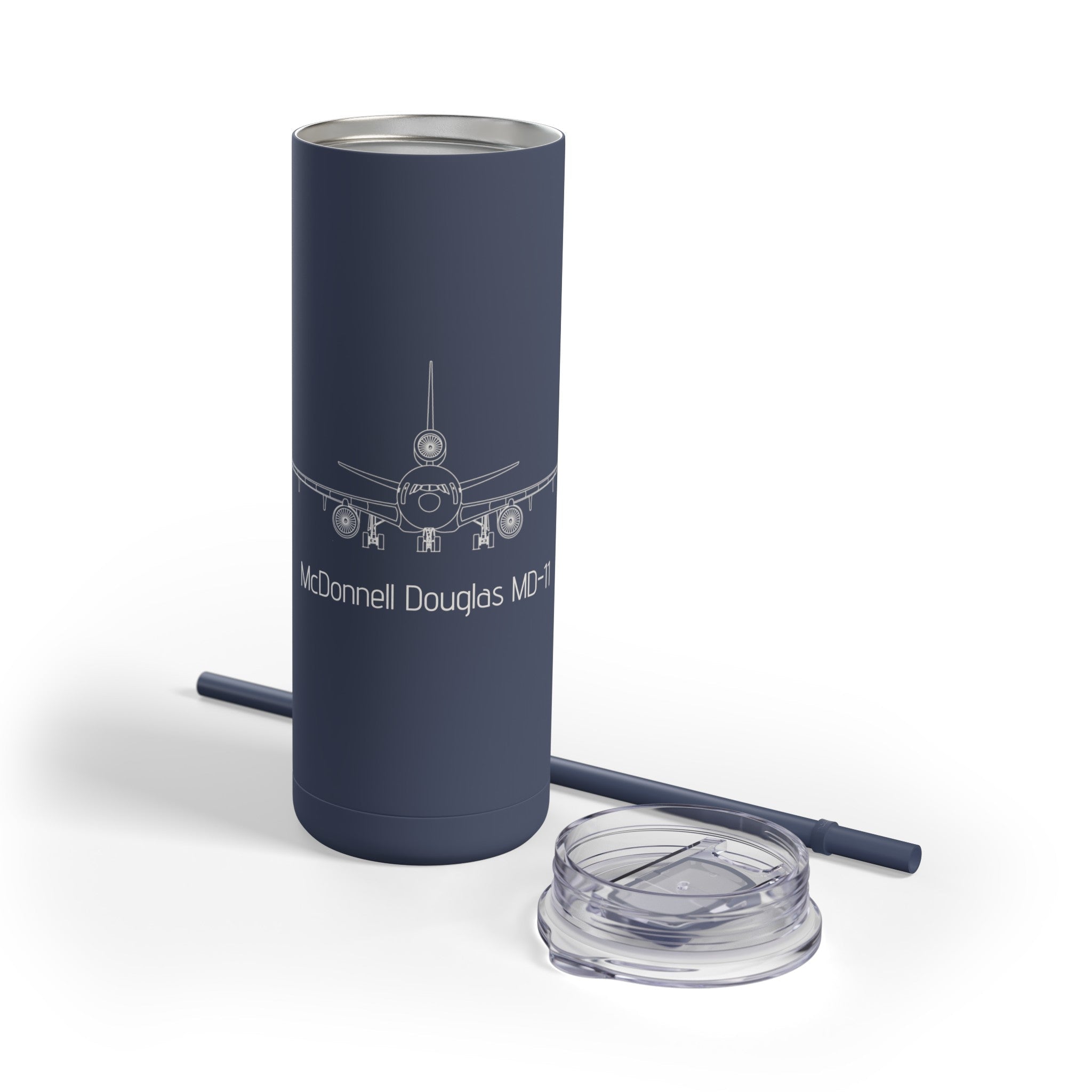 MD-11 Airplane Skinny Matte Tumbler, 20oz - Mug - WCUniforms