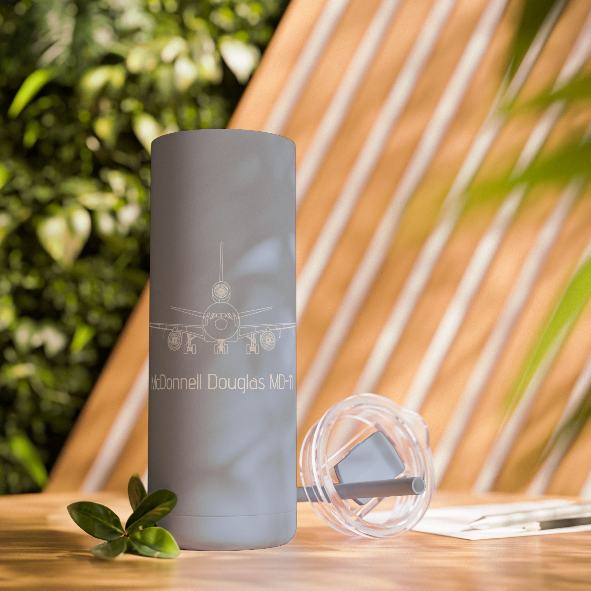 MD-11 Airplane Skinny Matte Tumbler, 20oz - Mug - WCUniforms