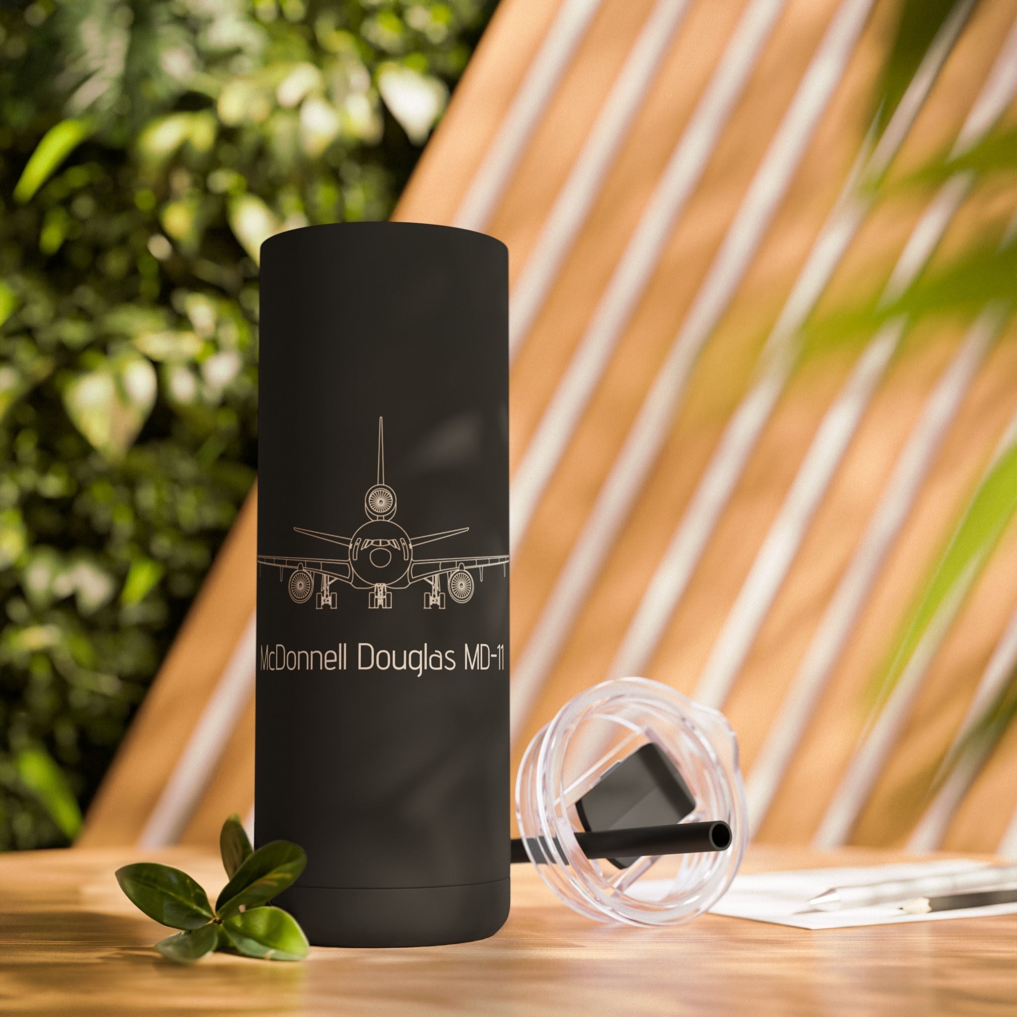 MD-11 Airplane Skinny Matte Tumbler, 20oz - Mug - WCUniforms