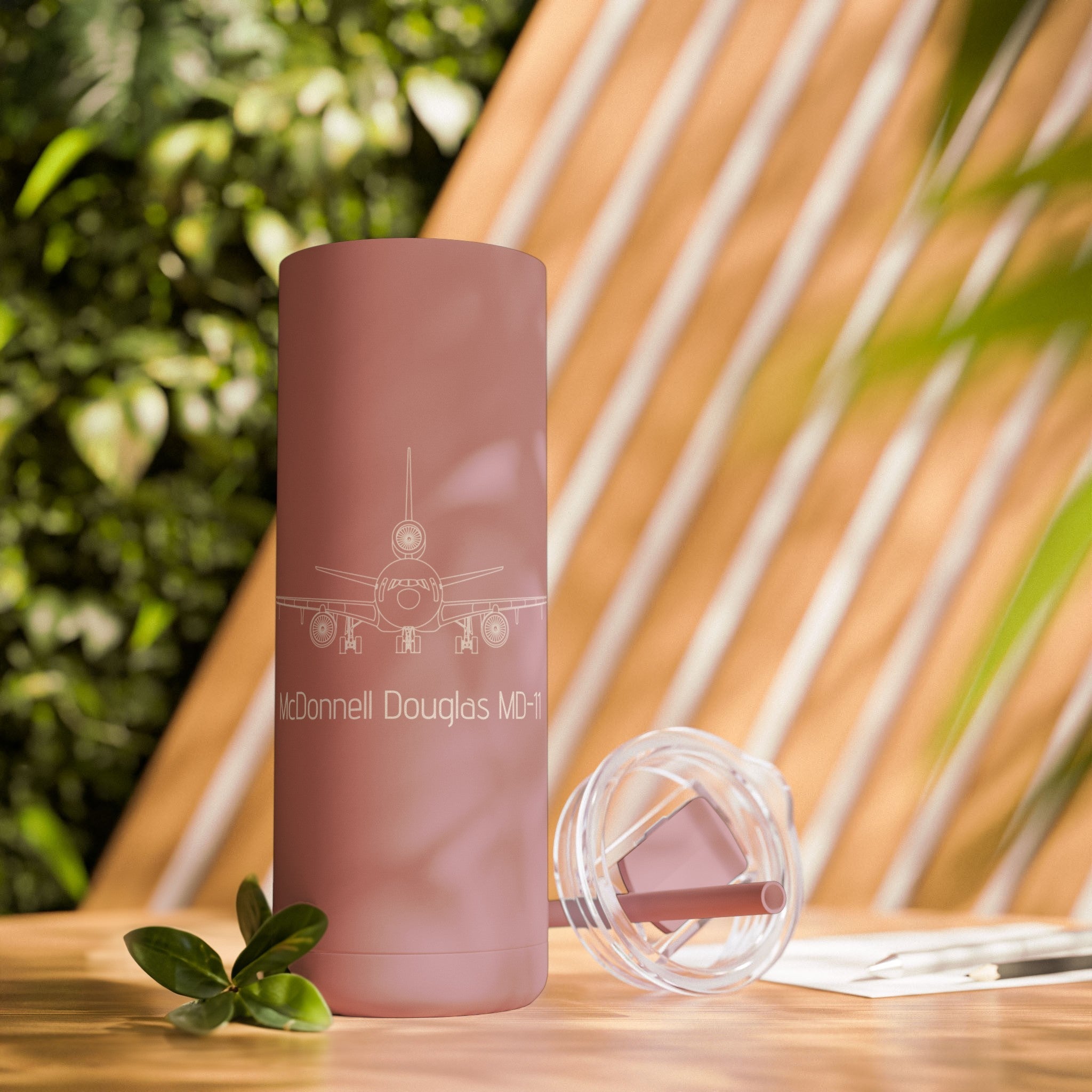 MD-11 Airplane Skinny Matte Tumbler, 20oz - Mug - WCUniforms