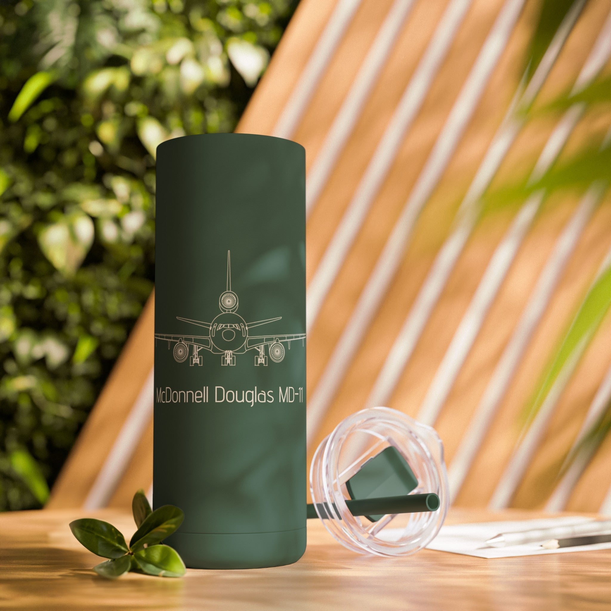 MD-11 Airplane Skinny Matte Tumbler, 20oz - Mug - WCUniforms