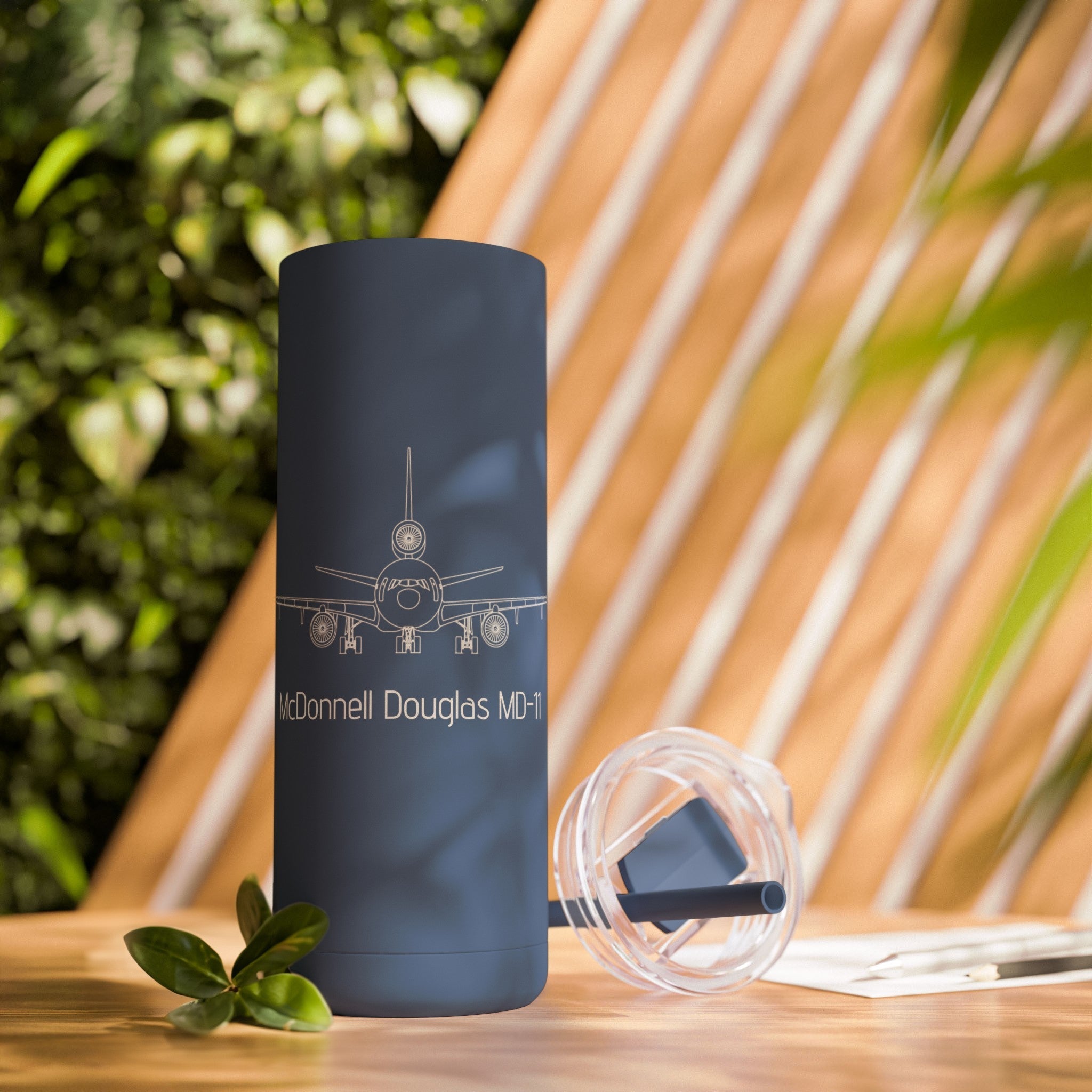 MD-11 Airplane Skinny Matte Tumbler, 20oz - Mug - WCUniforms