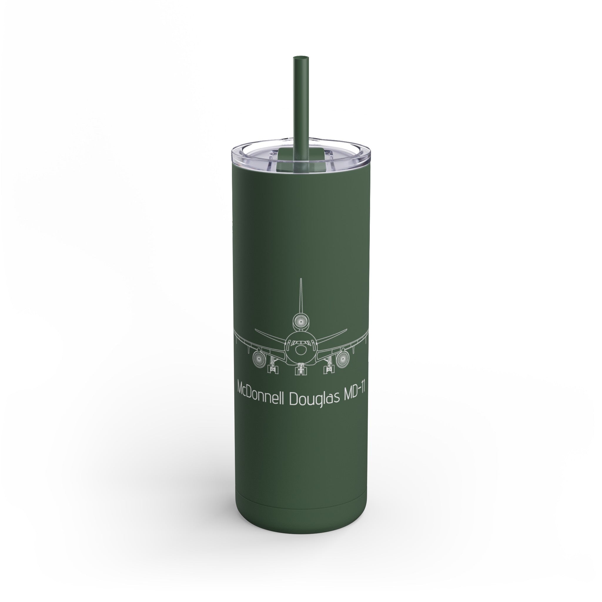 MD-11 Airplane Skinny Matte Tumbler, 20oz - Mug - WCUniforms
