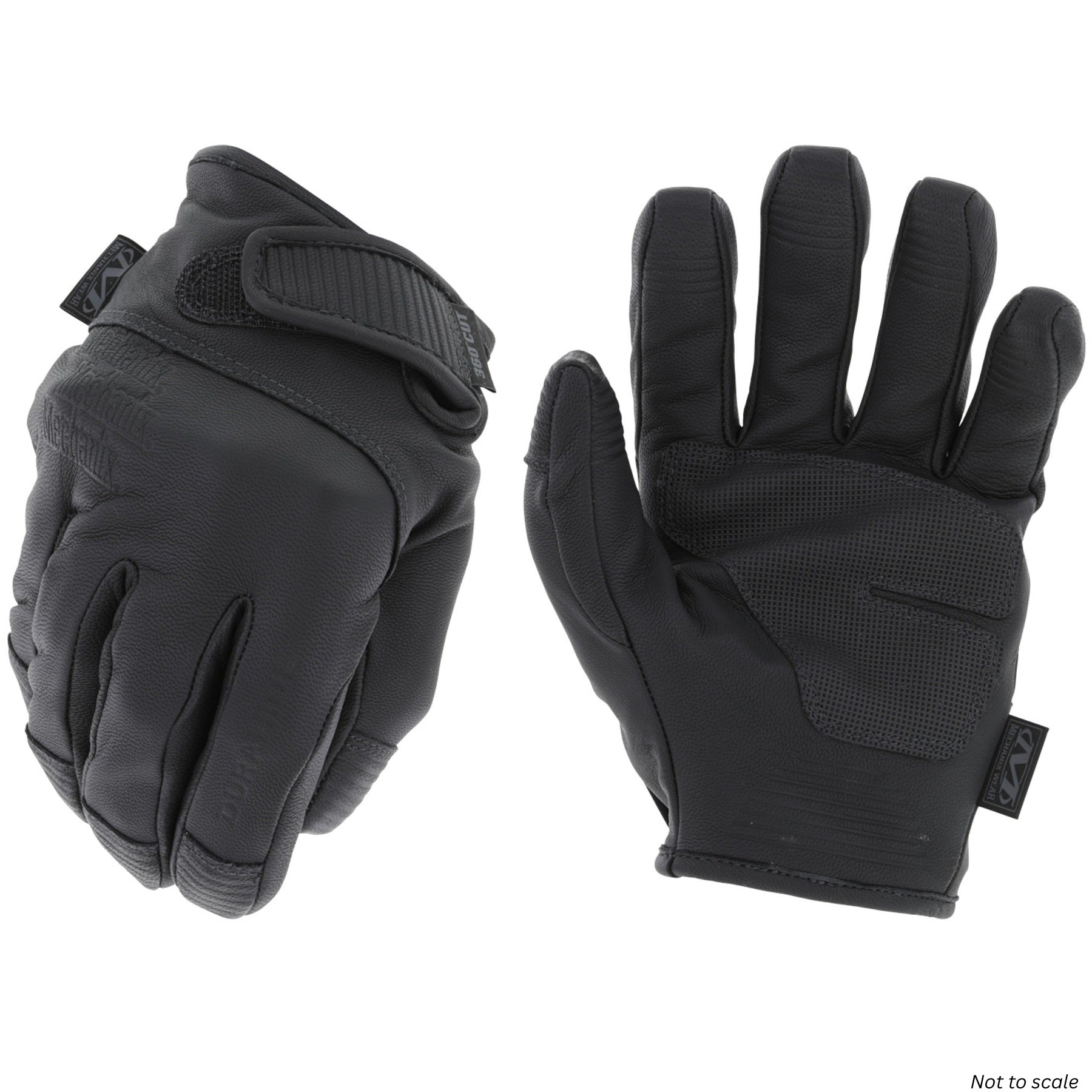 Mechanix Wear NSLE-55 Leather Needlestick Law Enforcement Gloves, Black, advanced cut and puncture protection, ideal for police and security use
