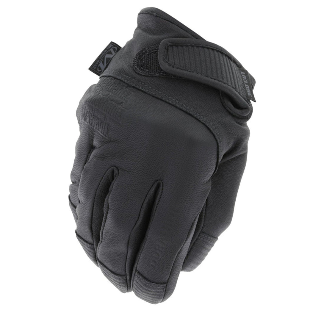 Black glove on a white background