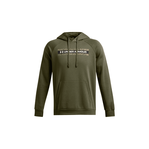 Men's UA Rival Fleece Camo Chest Stripe Hoodie - WCUniforms