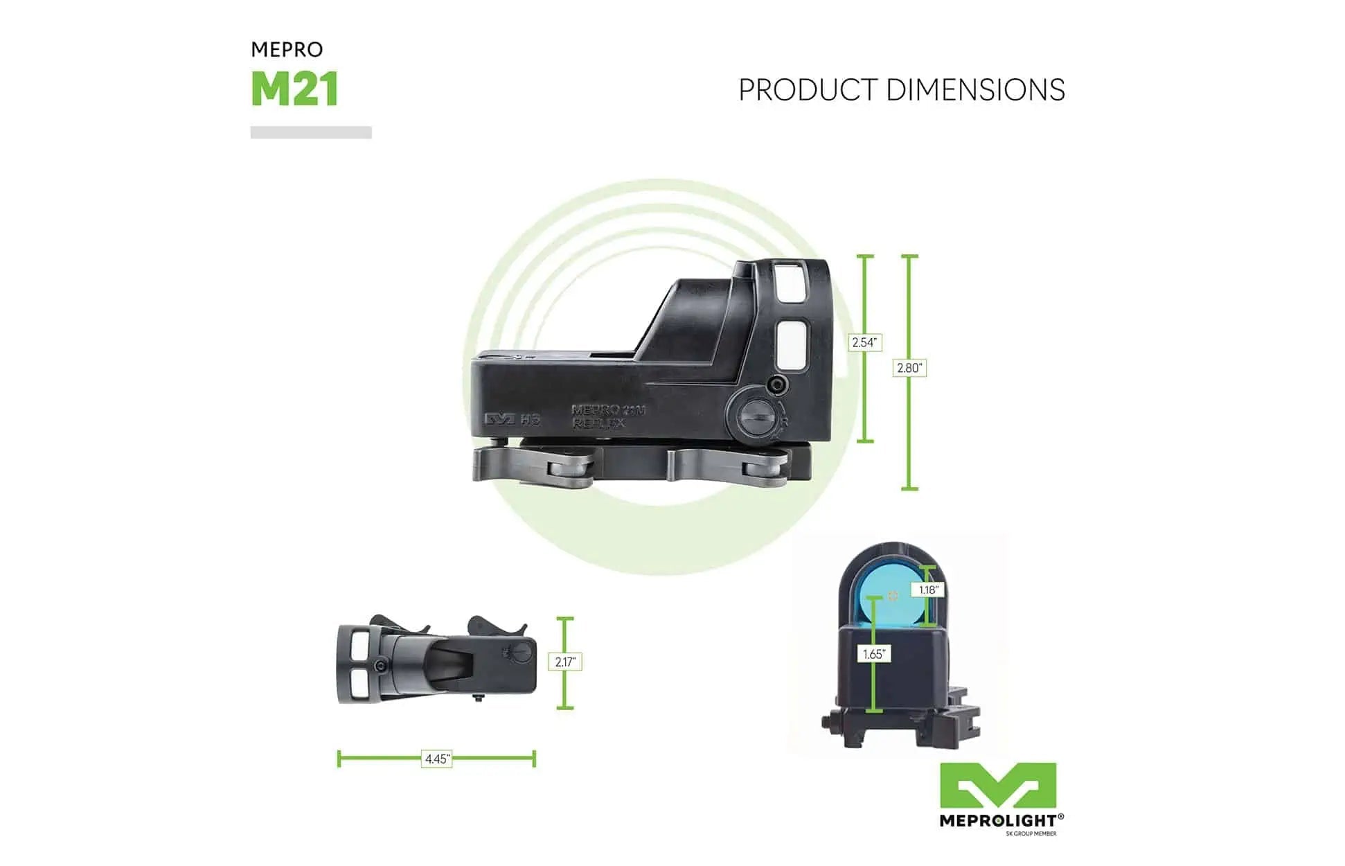 Meprolight M21 Day/Night Self-Illuminated Reflex Sight - WCUniforms