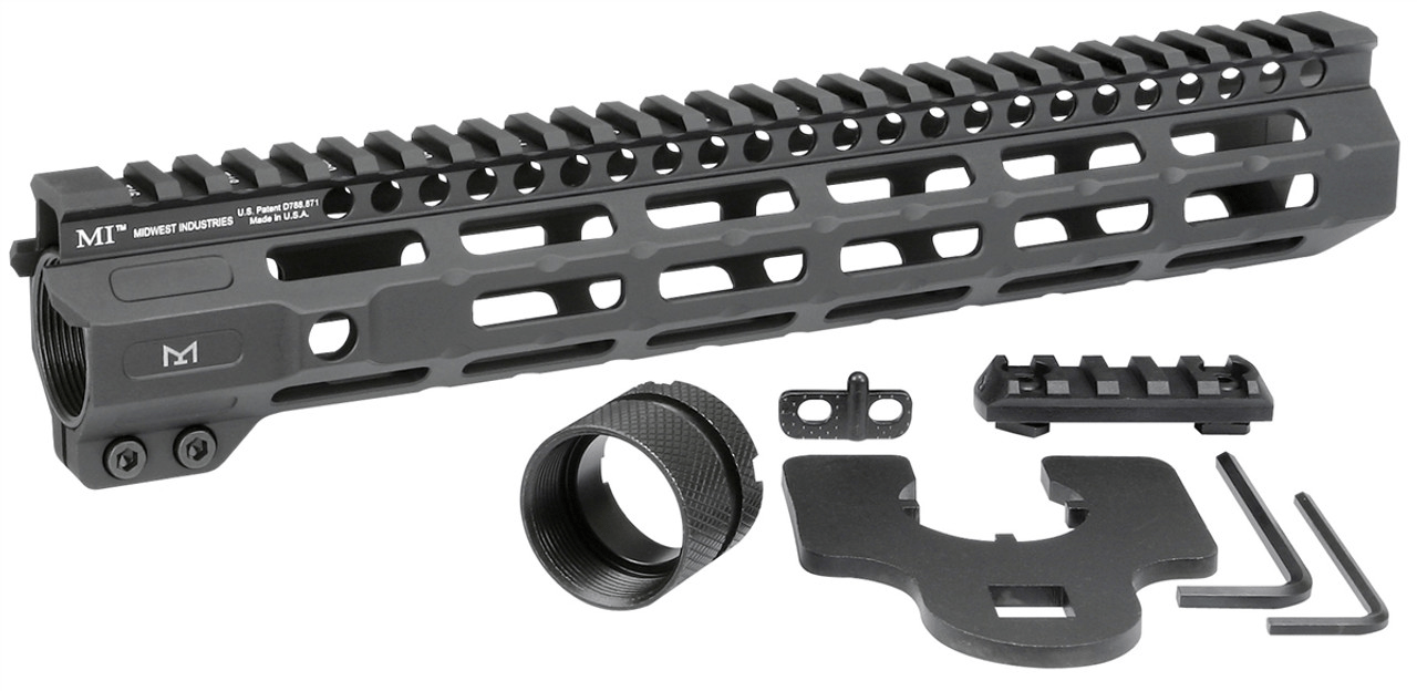 Midwest Industries Combat Rail One Piece Free Float Handguard, M - LOK MI - CRM10.5 - WCUniforms