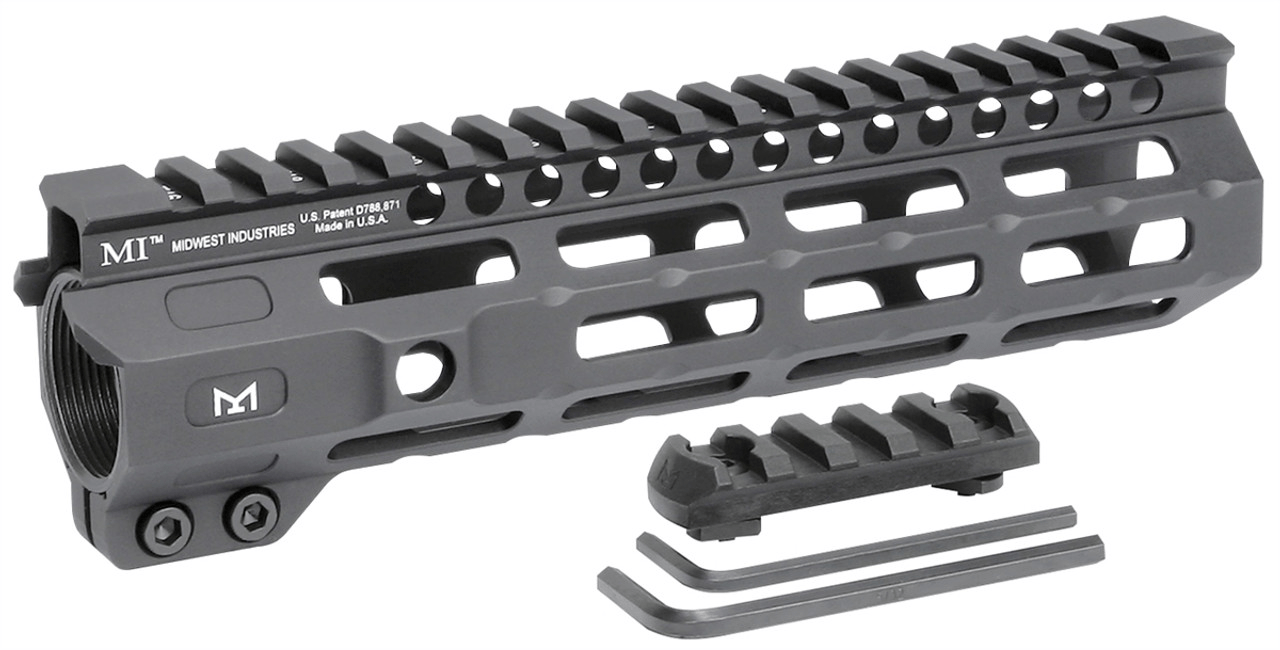 Midwest Industries Combat Rail M-LOK handguard with polymer rail and wrench, designed for durability and performance.