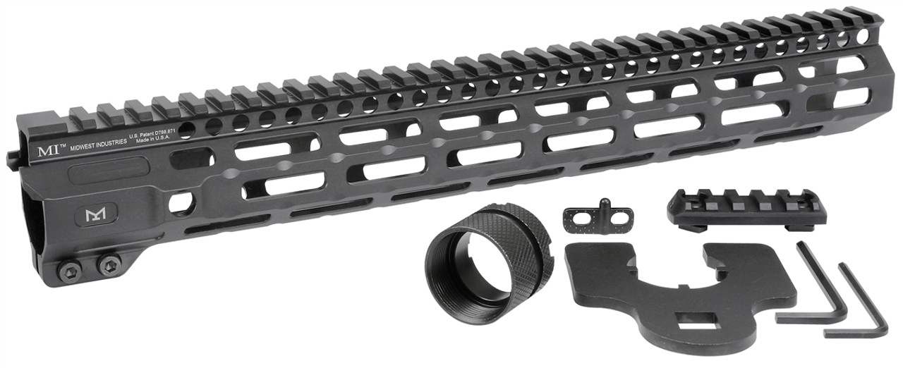 Midwest Industries Combat Rail One Piece Free Float Handguard, M - LOK MI - CRM10.5 - WCUniforms