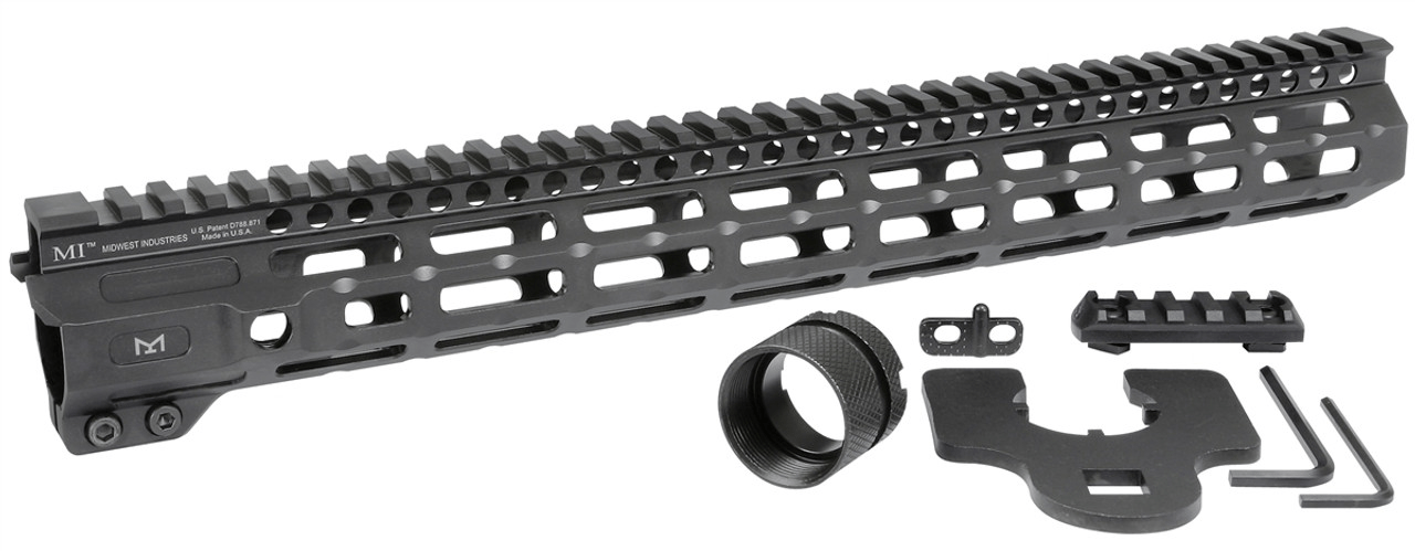 Midwest Industries Combat Rail One Piece Free Float Handguard, M - LOK MI - CRM10.5 - WCUniforms
