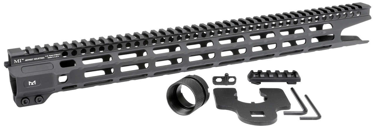 Midwest Industries Combat Rail One Piece Free Float Handguard, M - LOK MI - CRM10.5 - WCUniforms