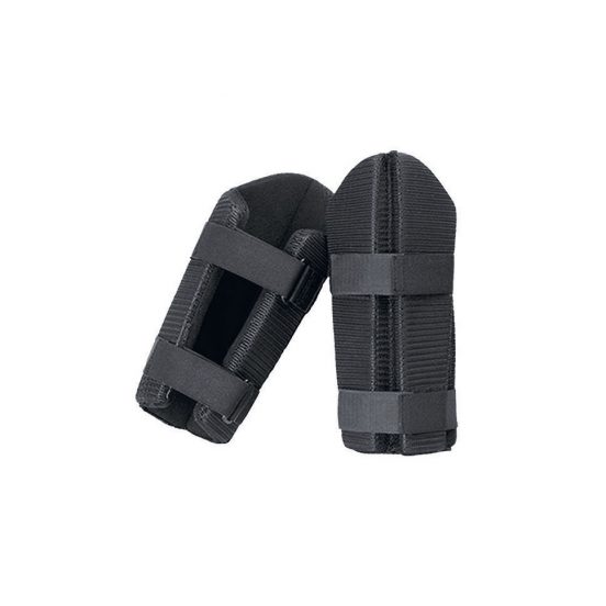 Monadnock Centurion Forearm Protectors, black, designed for maximum protection and secure fit with adjustable straps.