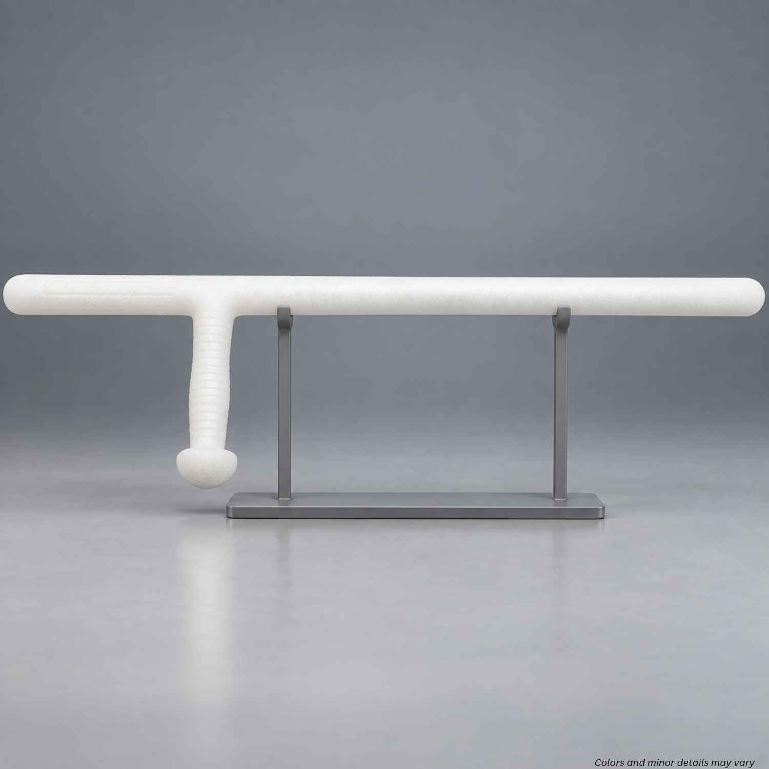 Monadnock PR-24 side-handle white foam training baton 1000322 resting on a display stand
