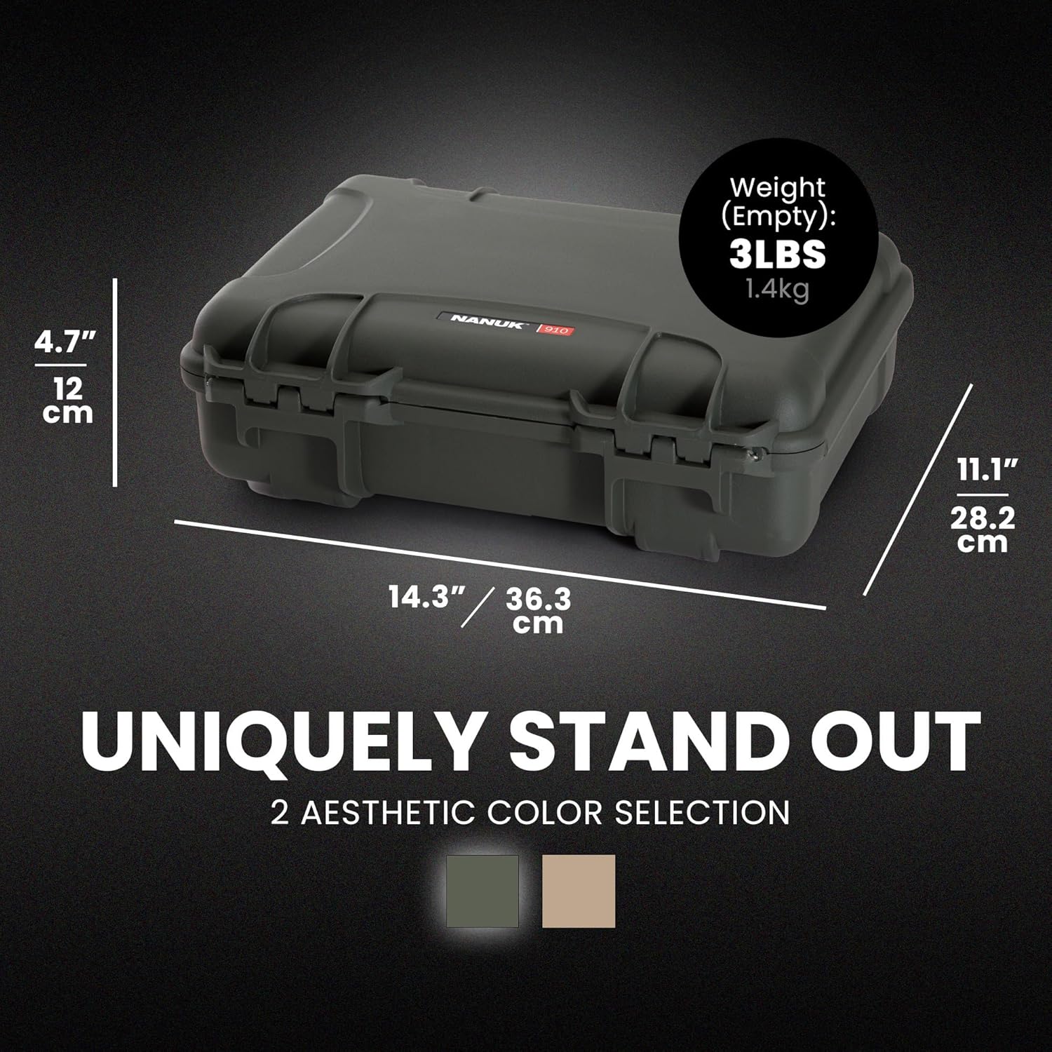 Nanuk 910 Case with foam - Olive | 910S - 010OL - 0A0 - WCUniforms