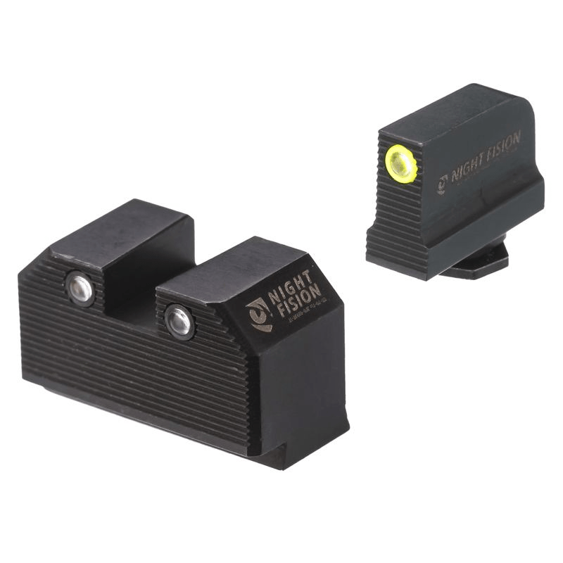 Night Fision Optics Ready Stealth Night Sight Set featuring Tritium for Walther PDP/PPQ, enhanced visibility and precision aiming.