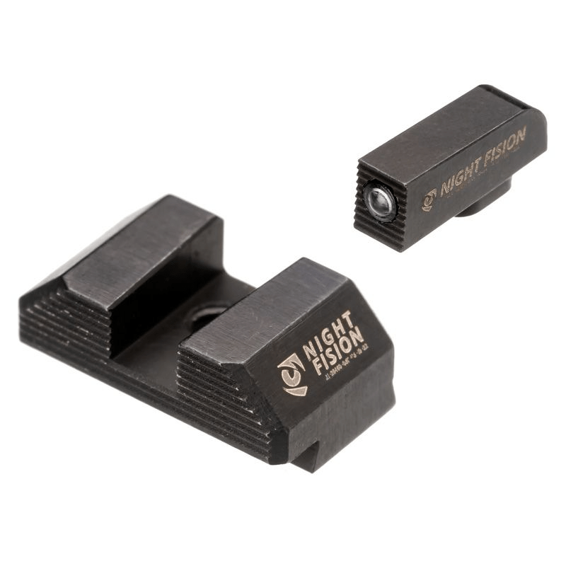 Night Fision Stealth Night Sight Set for Glock 19/17/45/23 showcasing innovative night sights with Tritium illumination.