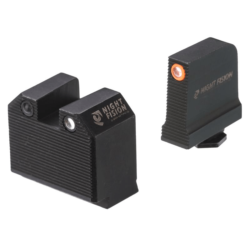 Night Fision Optics Ready Stealth Night Sight Set for Glock 43/43X featuring enhanced Tritium aiming dots.