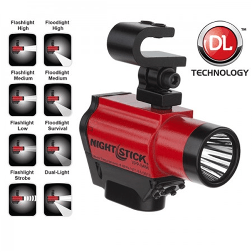 Nightstick FORTEM - Intrinsically Safe Helmet-Mounted Dual-Light Flashlight XPP-5466R - WCUniforms