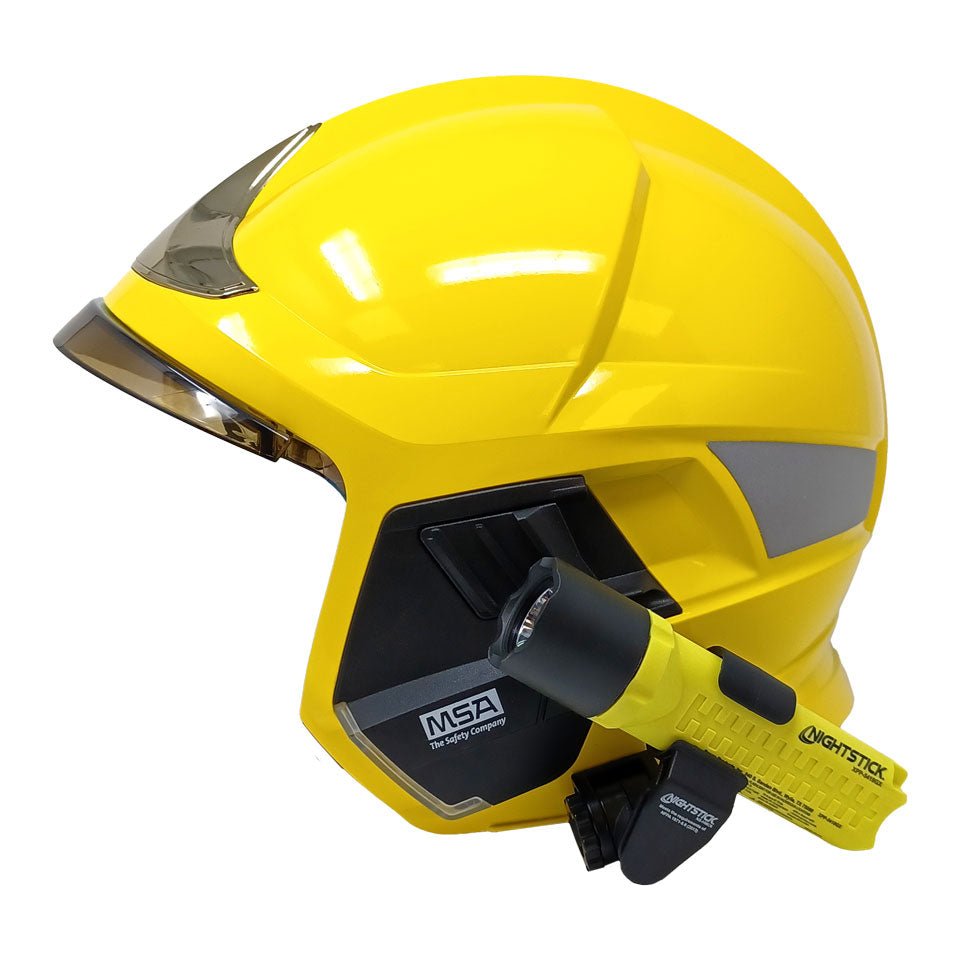 Nightstick XPP-5418GX-K01 flashlight in yellow green with multi-angle mount, second side view