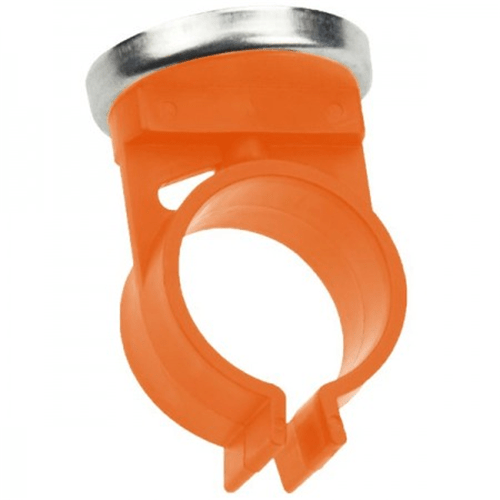 Nightstick magnetic clip for 1000/1100 & 1200 series LED lights in bright orange, featuring a durable metal base.