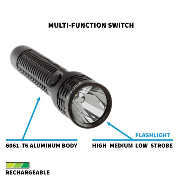 Nightstick Metal Multi-Function Duty/Personal-Size Flashlight-Rechargeable NSR-9614XL - WCUniforms