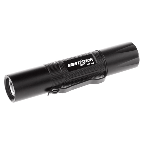 Nightstick Mini-TAC flashlight featuring 150 lumens, CREE LED, and water-resistant aircraft-grade aluminum construction.