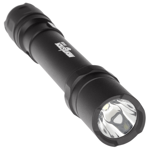 Nightstick Mini-TAC Pro CREE LED flashlight showcasing its sleek design and powerful beam capabilities.