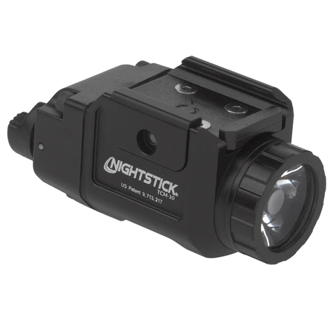 Nightstick TCM-10 Compact Weapon-Mounted Light with ambidextrous controls for versatile lighting options.