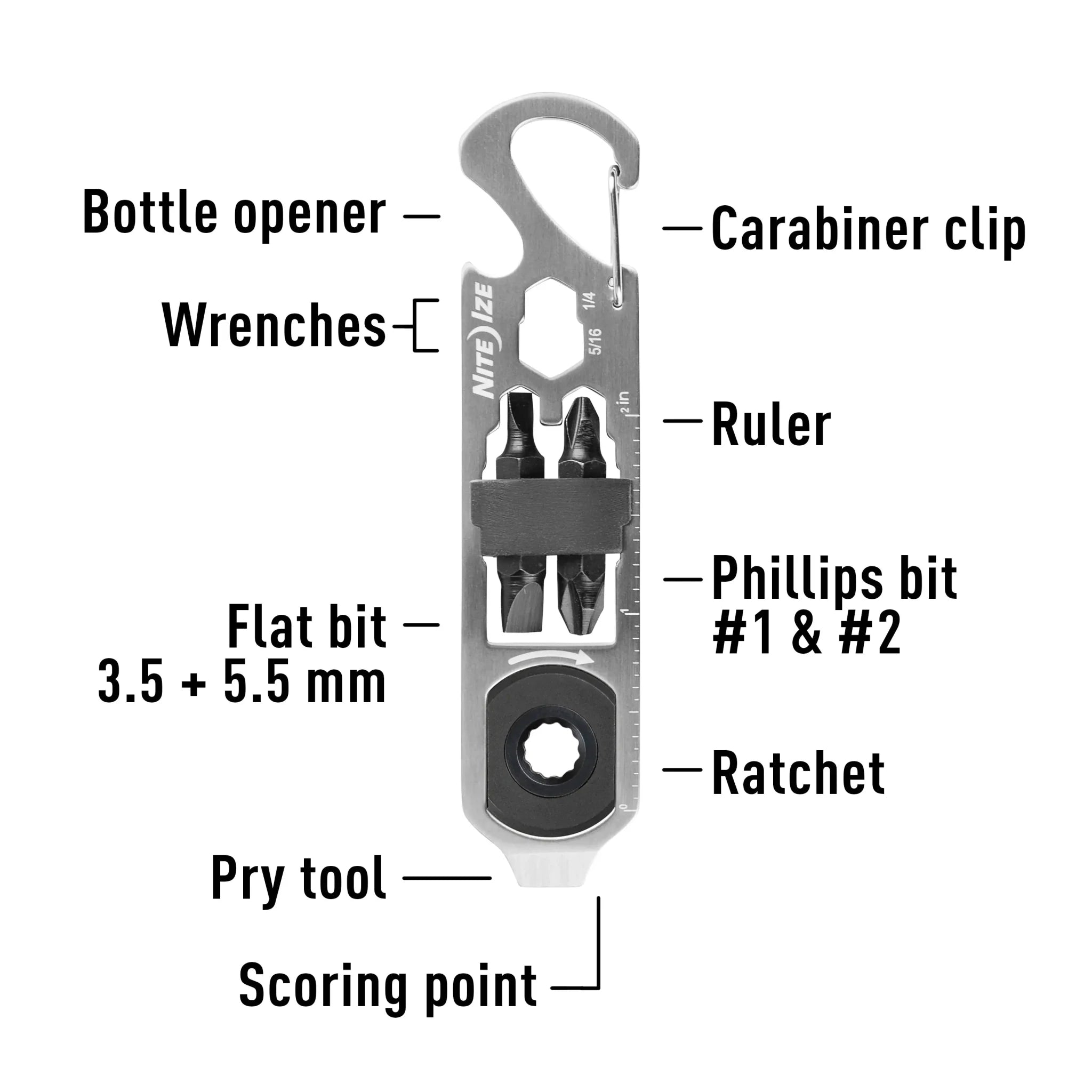 Nite-Ize DoohicKey Ratchet Key Tool KMTRT-11-R3 - WCUniforms