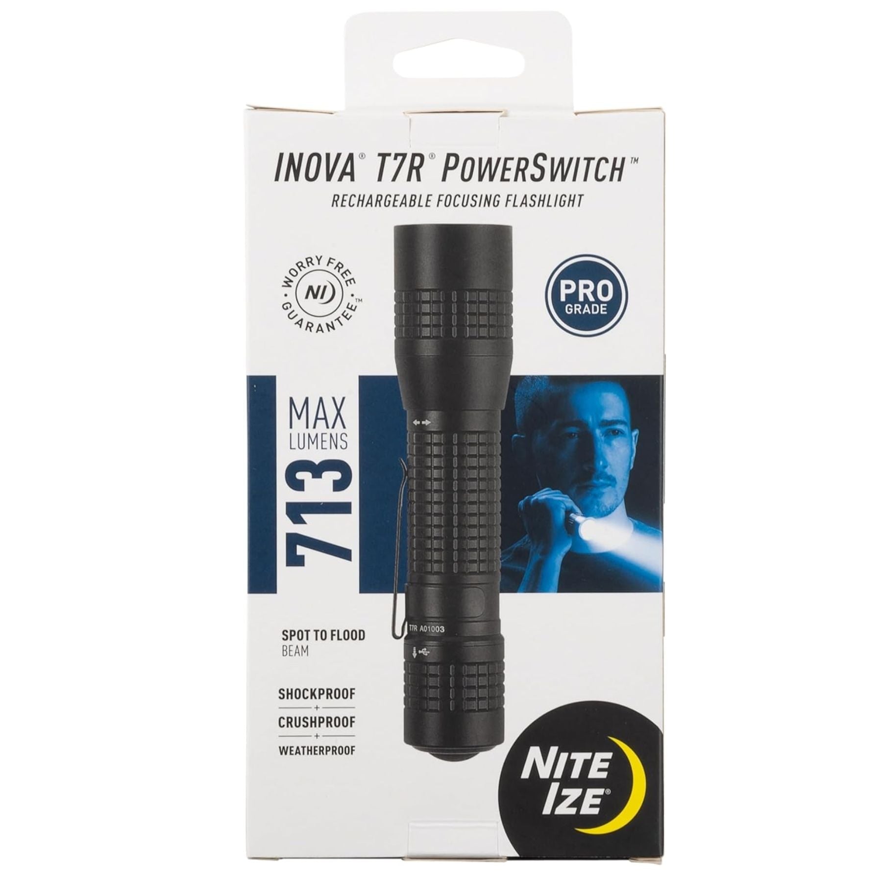 Nite-Ize INOVA® T7R Rechargeable Focusing Flashlight T7RA-01-R8 - WCUniforms