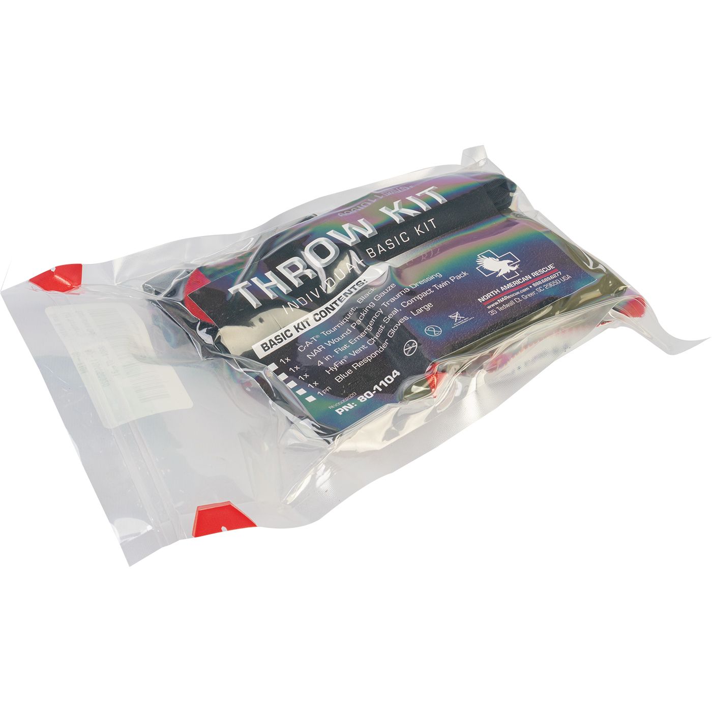 North American Rescue Basic Individual Throw Kit with Wound Packing Gauze | 80 - 1104 - WCUniforms