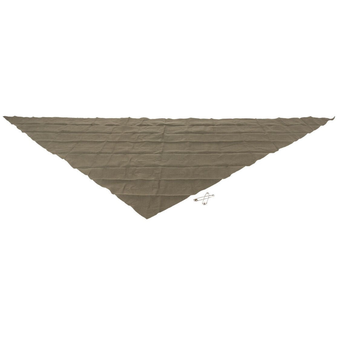 Brown triangle-shaped fabric on a white background