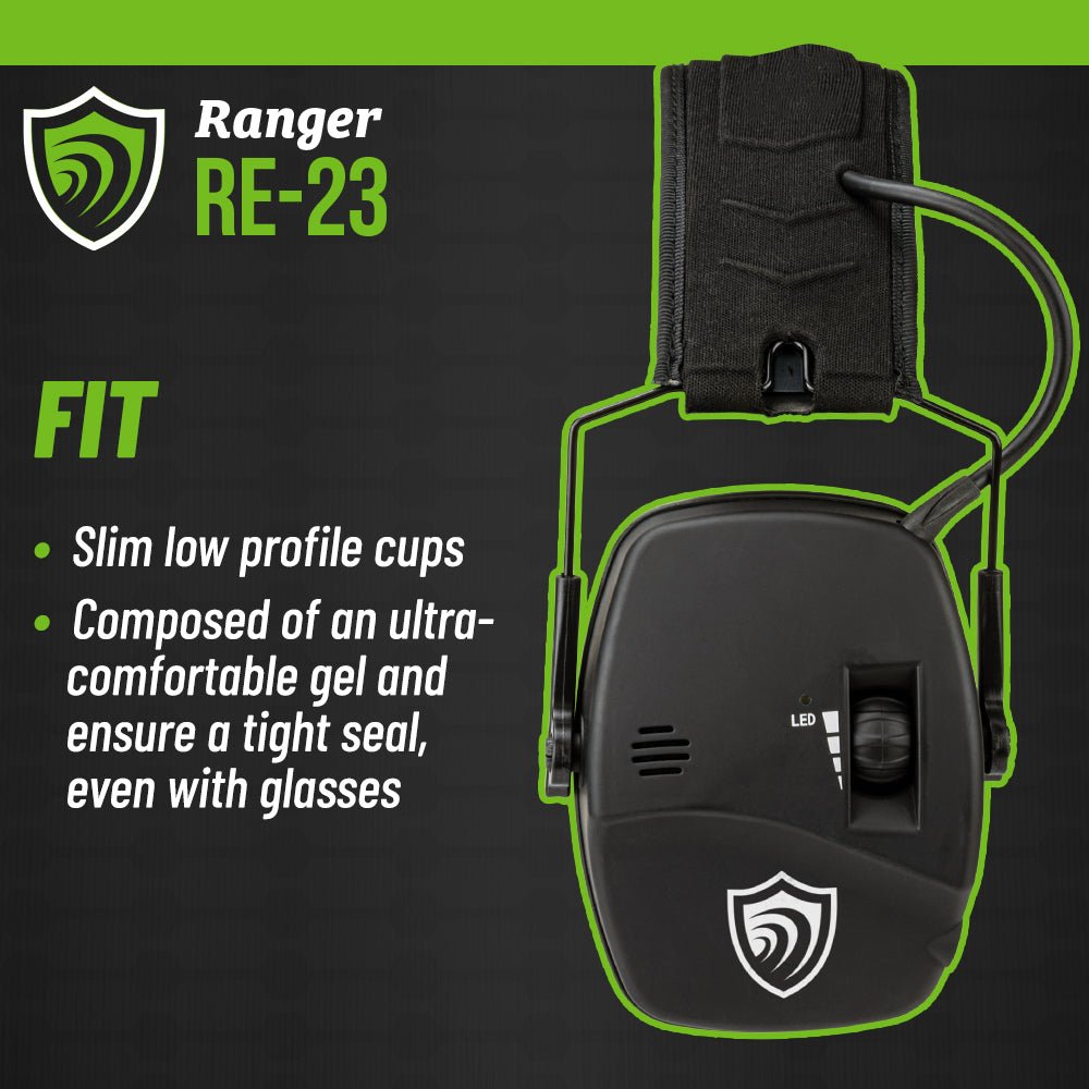Otis Technology Earshield™ Ranger Electronic Pro Earmuff FG-ES23EBK - WCUniforms