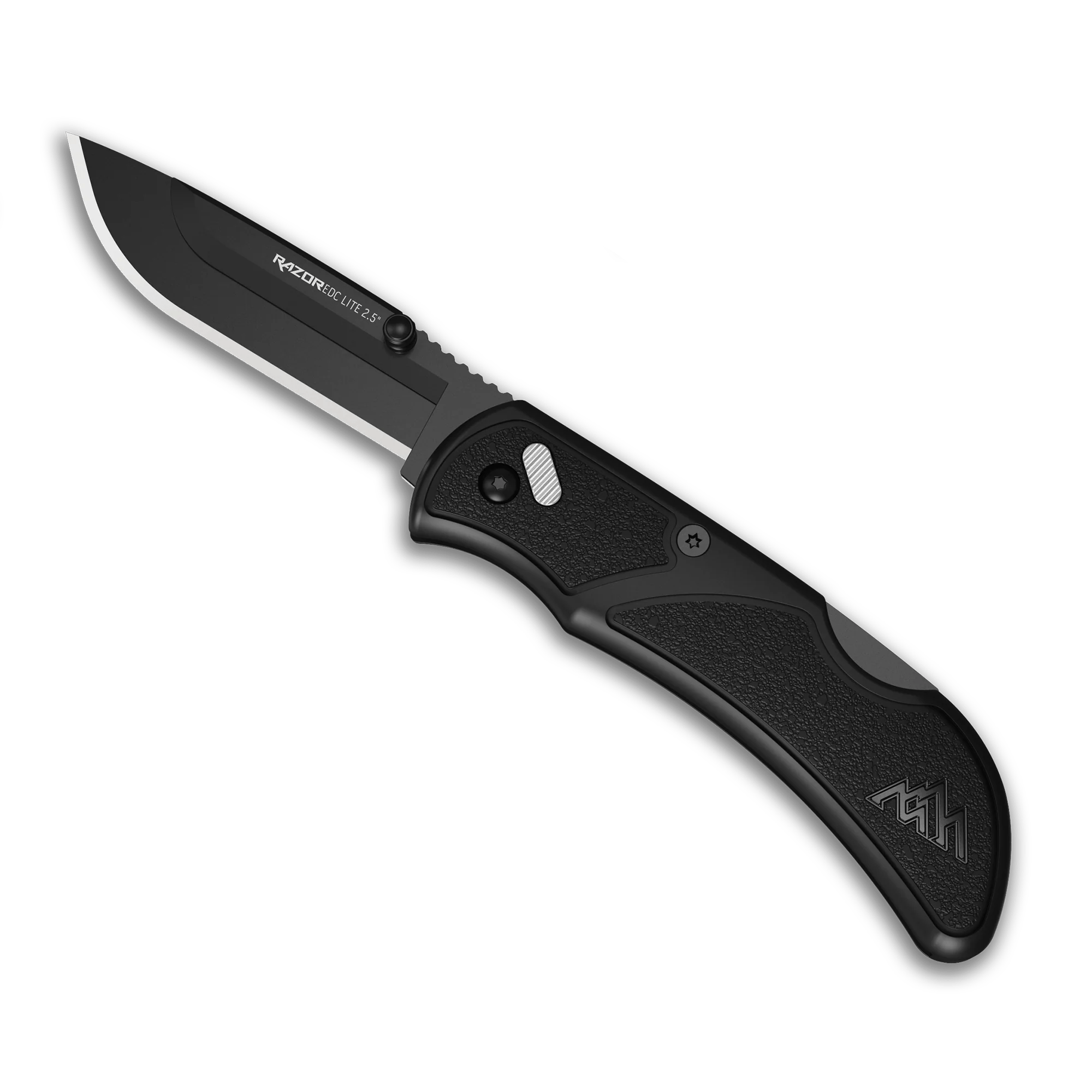 Compact Outdoor Edge Razor-EDC Lite knife with black handle and replaceable blade for everyday adventures.
