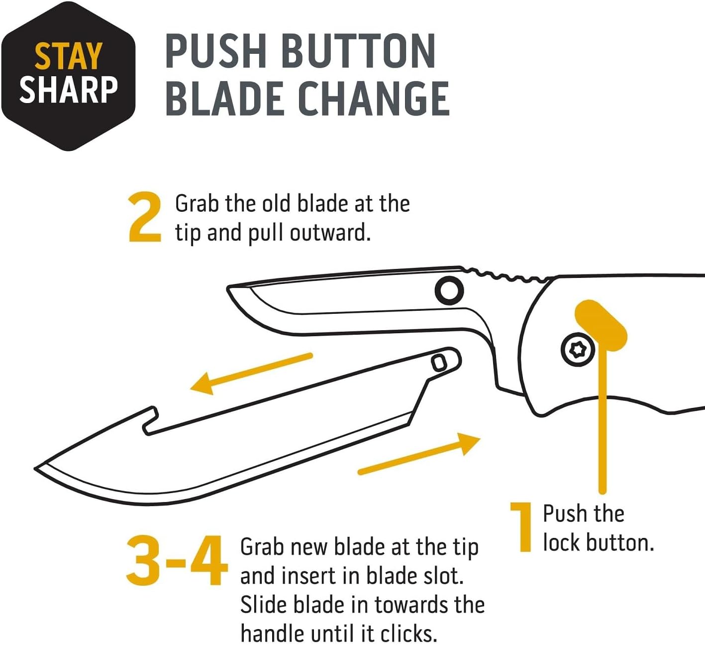 Outdoor Edge 2.5 Utility Drop - Point Blade with Serrations (6 Blades) - WCUniforms