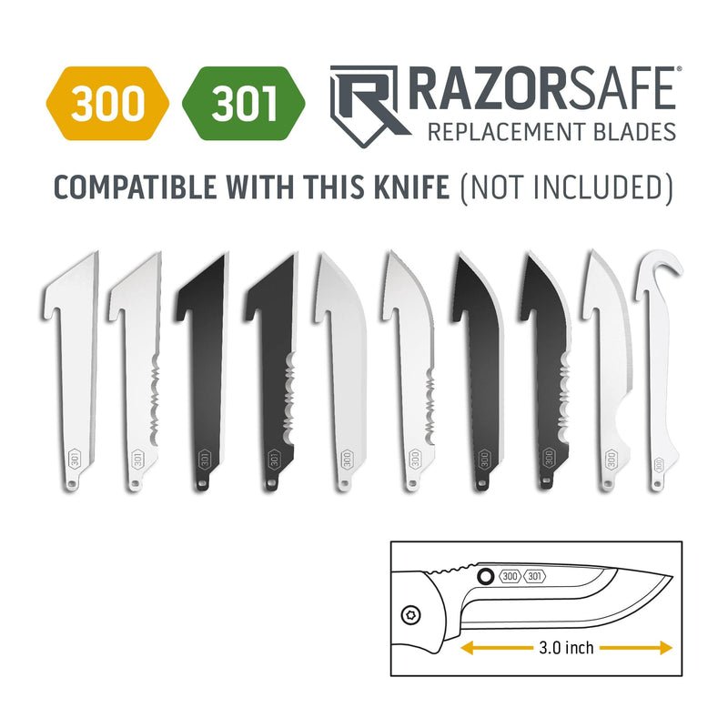Outdoor Edge 3.0" RAZOR - EDC LITE (Blue, 4 - Blades) - WCUniforms