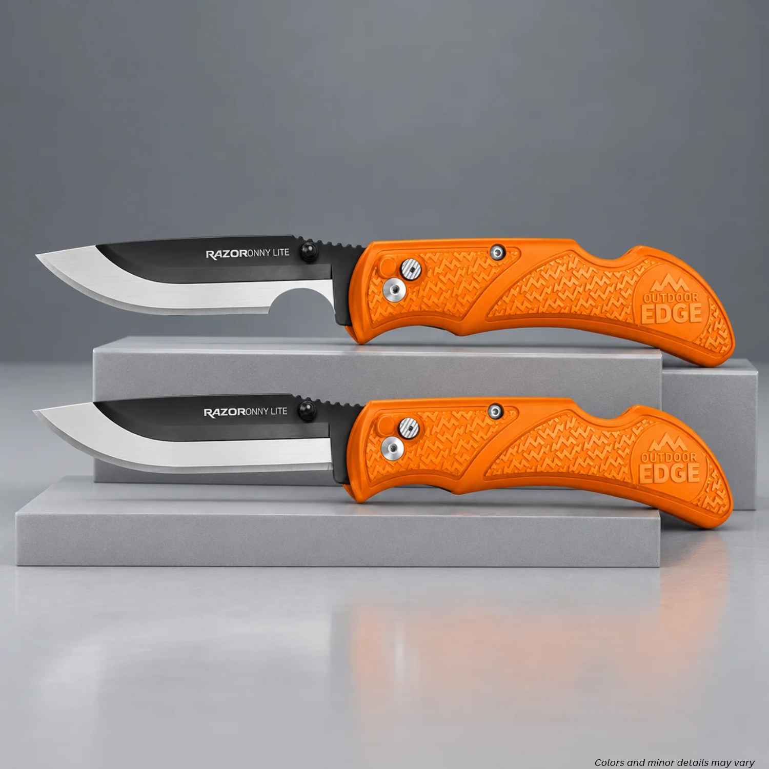 Outdoor Edge Razor Onyx 3" Replaceable Blade Knife 2-Pack, Orange | P242OXB30-2C - Folding Knives - WCUniforms