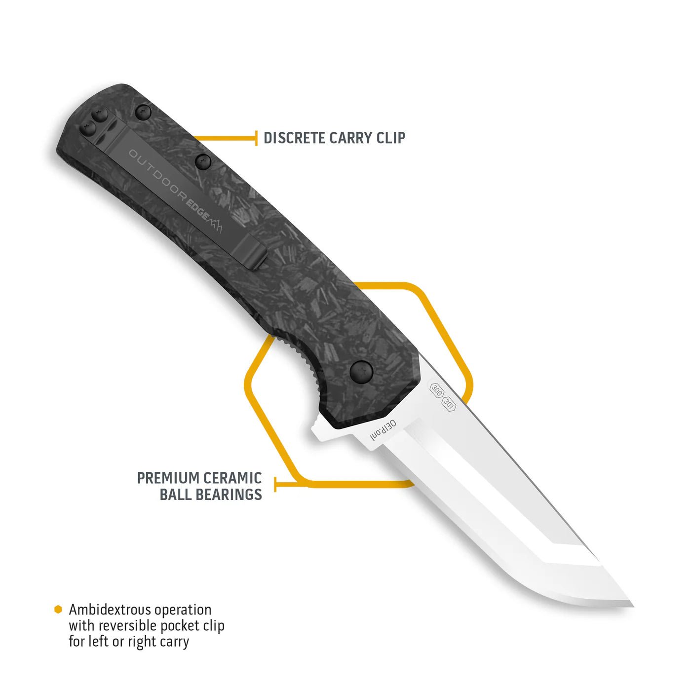 Outdoor Edge Razor VX® 5 Knife Forged Carbon & G10 | VX530A - WCUniforms
