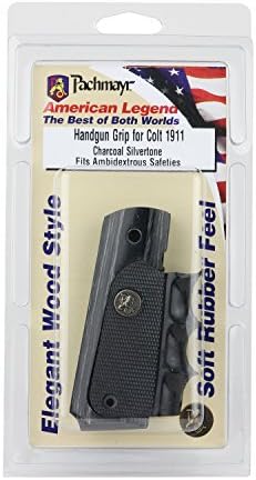 Pachmayr American Legend Colt 1911 Grips with Finger Grooves Wood in Rosewood or Charcoal - WCUniforms
