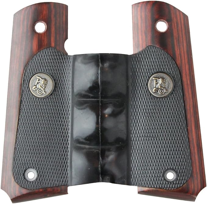 Pachmayr American Legend Colt 1911 Grips with Finger Grooves Wood in Rosewood or Charcoal - WCUniforms