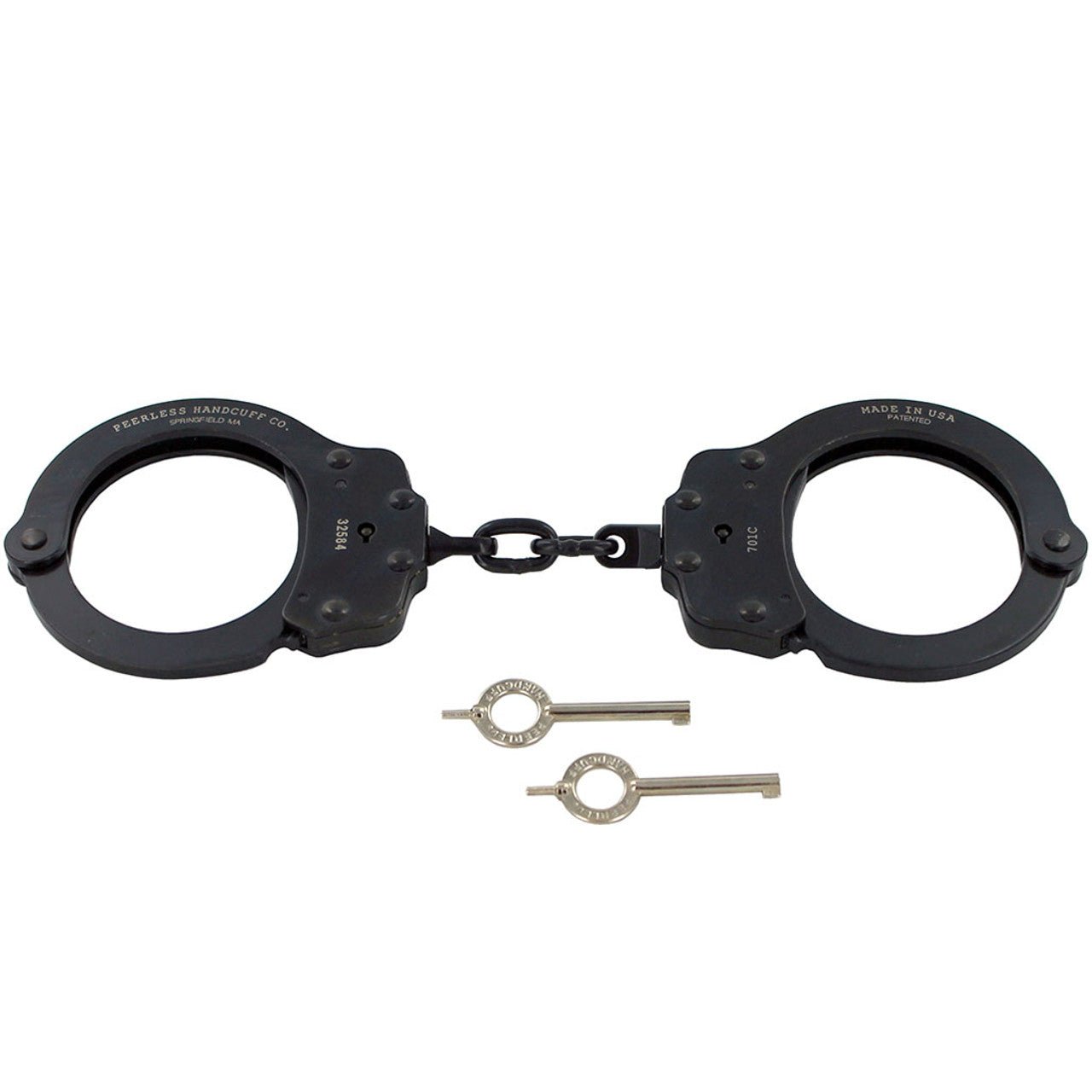 Peerless Handcuff Company 701C Chain Handcuff Pentrate - Black - WCUniforms