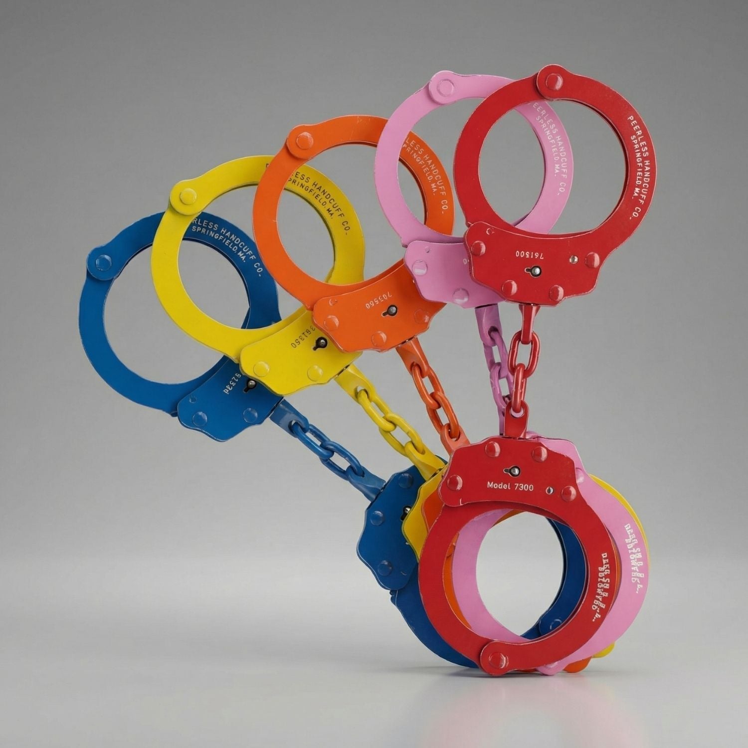 Peerless Handcuff Company 750C Colored Chain Handcuff - WCUniforms