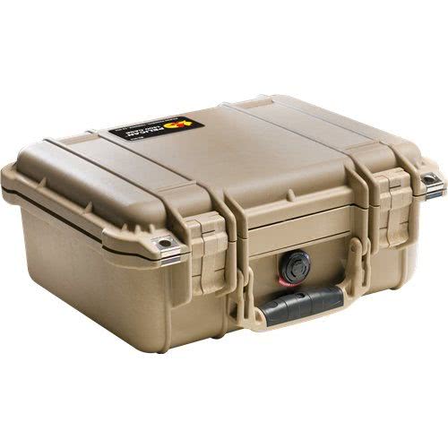 Pelican Products 1400 Small Case – Desert Tan, No Foam -